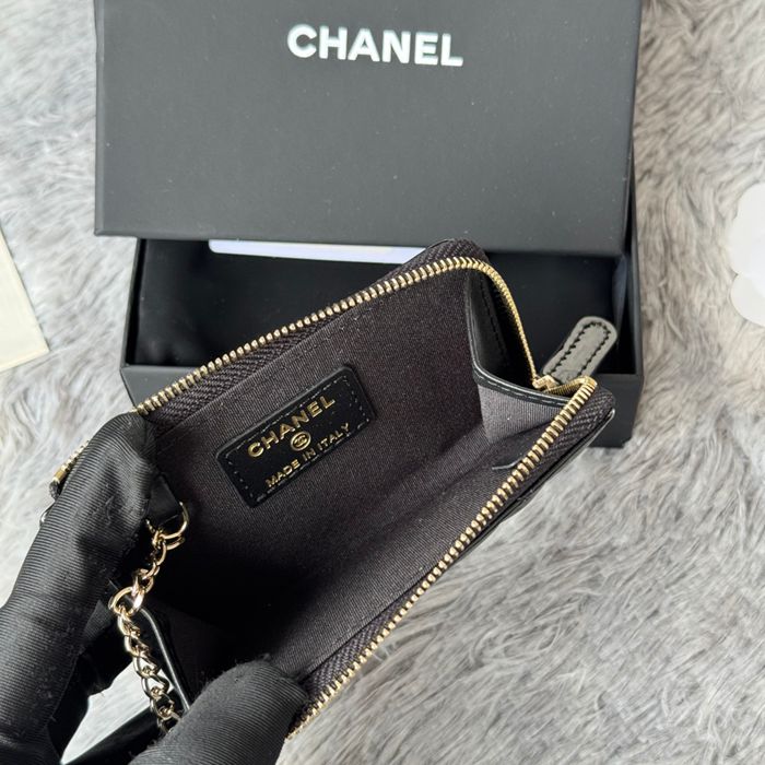 CHANEL L字ジップコインパース カーフレザー レディース 12×7cm