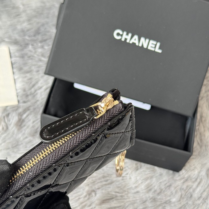 CHANEL L字ジップコインパース カーフレザー レディース 12×7cm