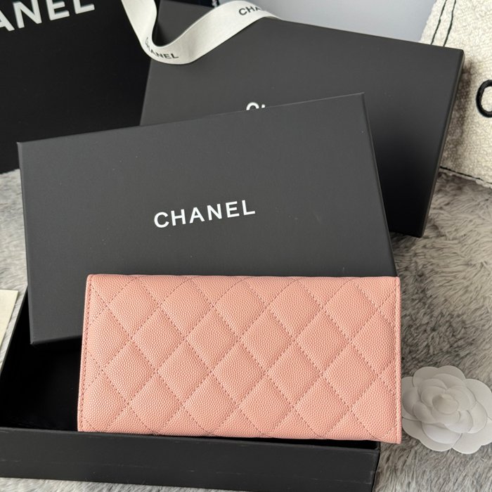 CHANEL CF ロングウォレット カーフレザー レディース 10.5×19×3cm