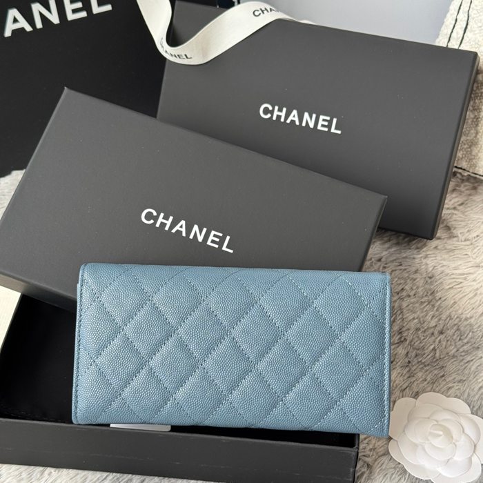 CHANEL CF ロングウォレット カーフレザー レディース 10.5×19×3cm