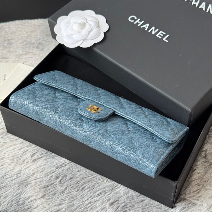 CHANEL CF ロングウォレット カーフレザー レディース 10.5×19×3cm