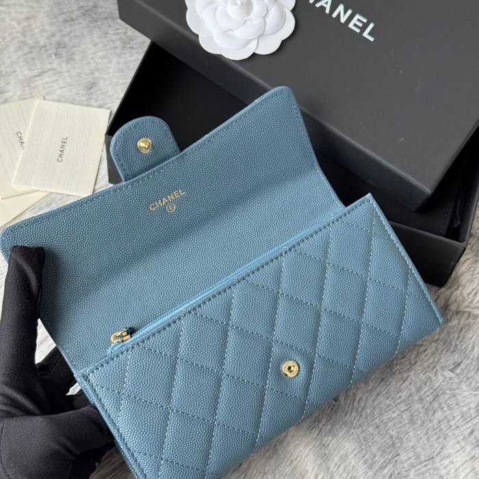 CHANEL CF ロングウォレット カーフレザー レディース 10.5×19×3cm