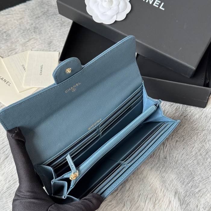 CHANEL CF ロングウォレット カーフレザー レディース 10.5×19×3cm