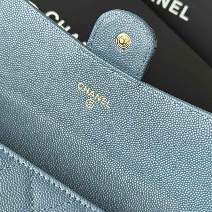 CHANEL CF ロングウォレット カーフレザー レディース 10.5×19×3cm