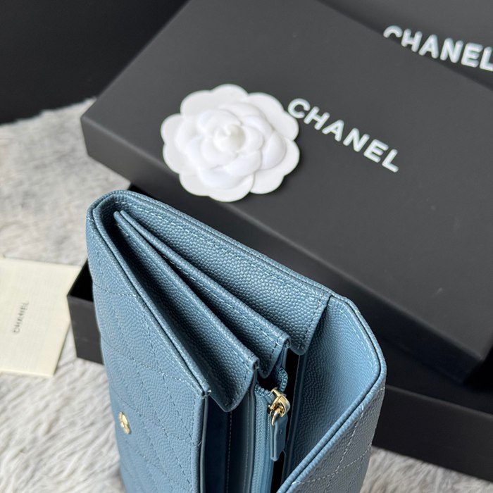 CHANEL CF ロングウォレット カーフレザー レディース 10.5×19×3cm