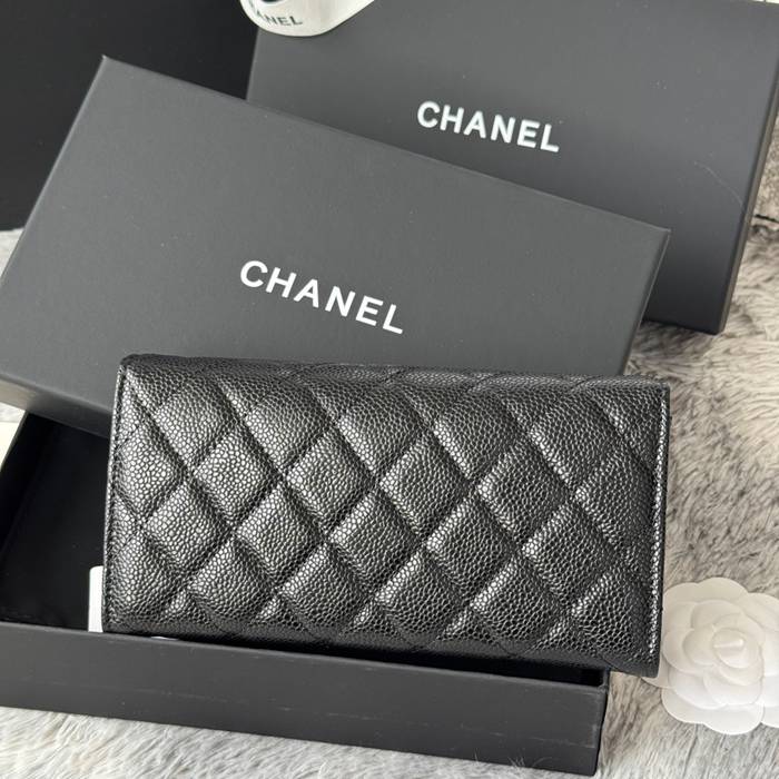 CHANEL CF ロングウォレット カーフレザー レディース 10.5×19×3cm