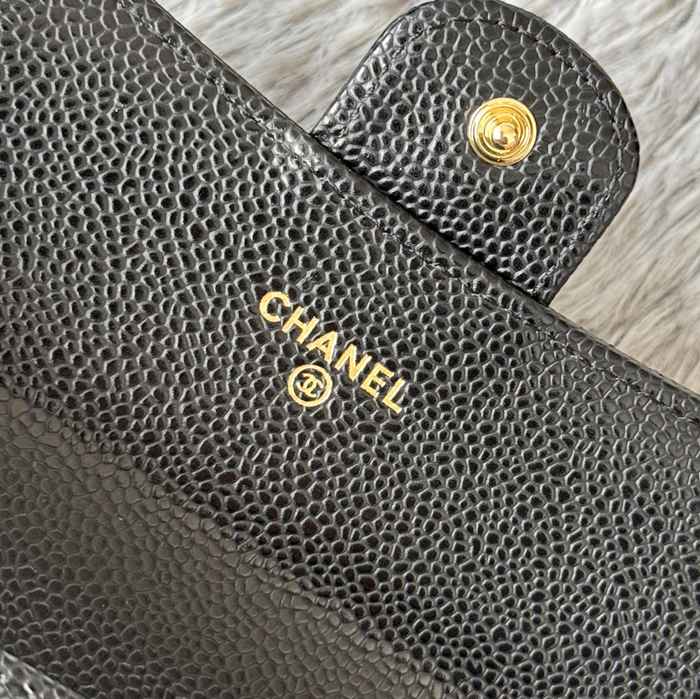 CHANEL CF ロングウォレット カーフレザー レディース 10.5×19×3cm
