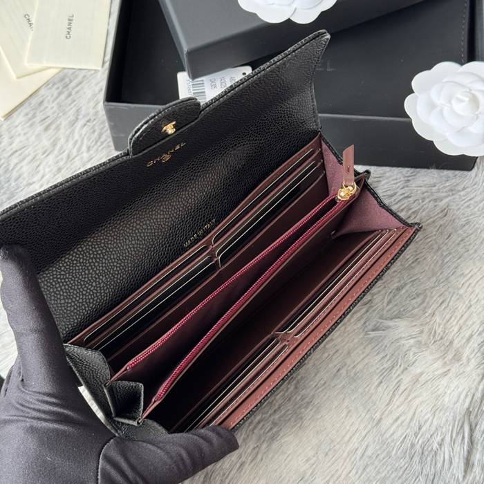 CHANEL CF ロングウォレット カーフレザー レディース 10.5×19×3cm