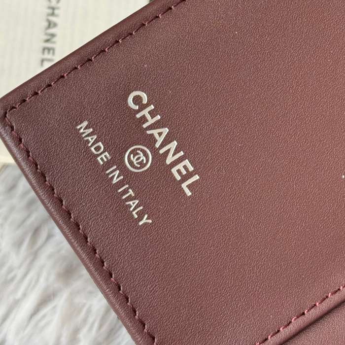 CHANEL パスポートケース カーフレザー ユニセックス 15×10×3cm