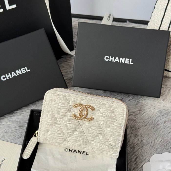 CHANEL カードケース カーフレザー レディース 11×7.5cm