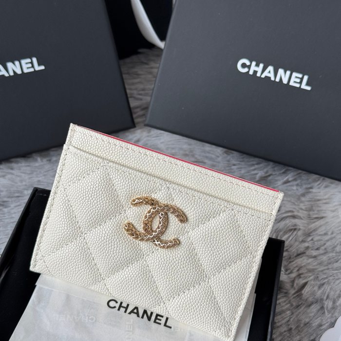 CHANEL カードケース カーフレザー レディース 10×19.5×2.5cm