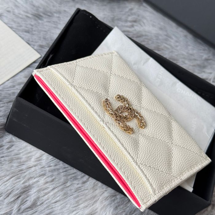 CHANEL カードケース カーフレザー レディース 10×19.5×2.5cm