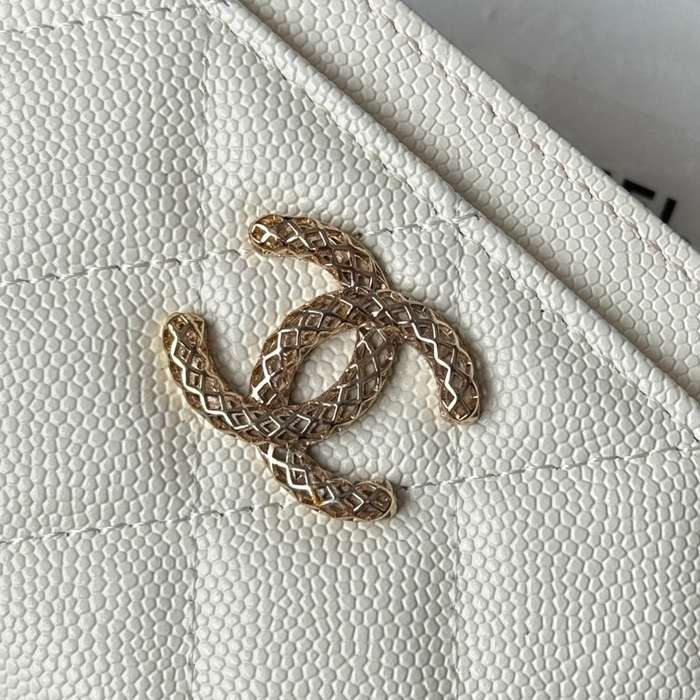 CHANEL カードケース カーフレザー レディース 10×19.5×2.5cm