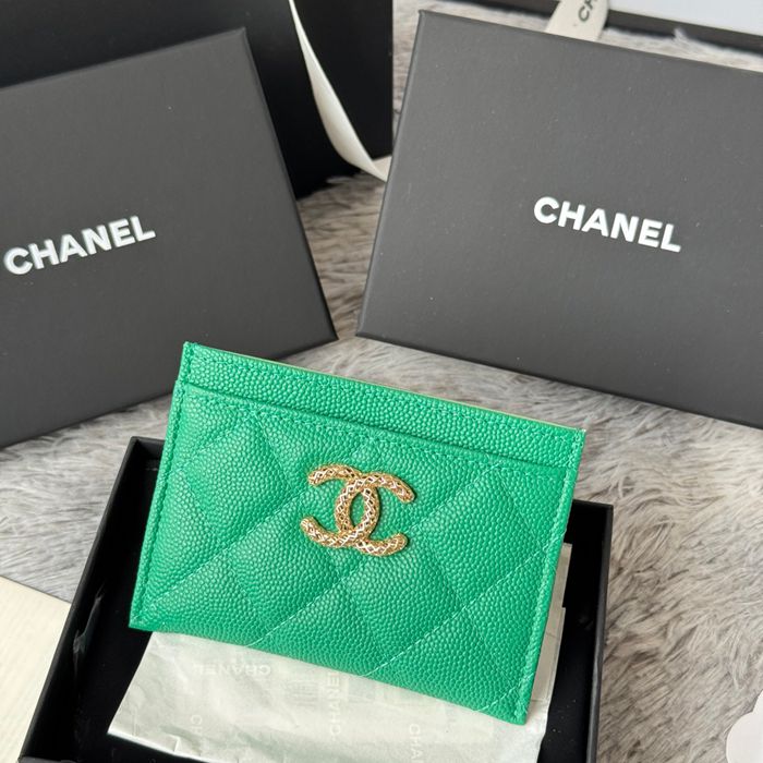 CHANEL カードケース カーフレザー レディース 10×19.5×2.5cm