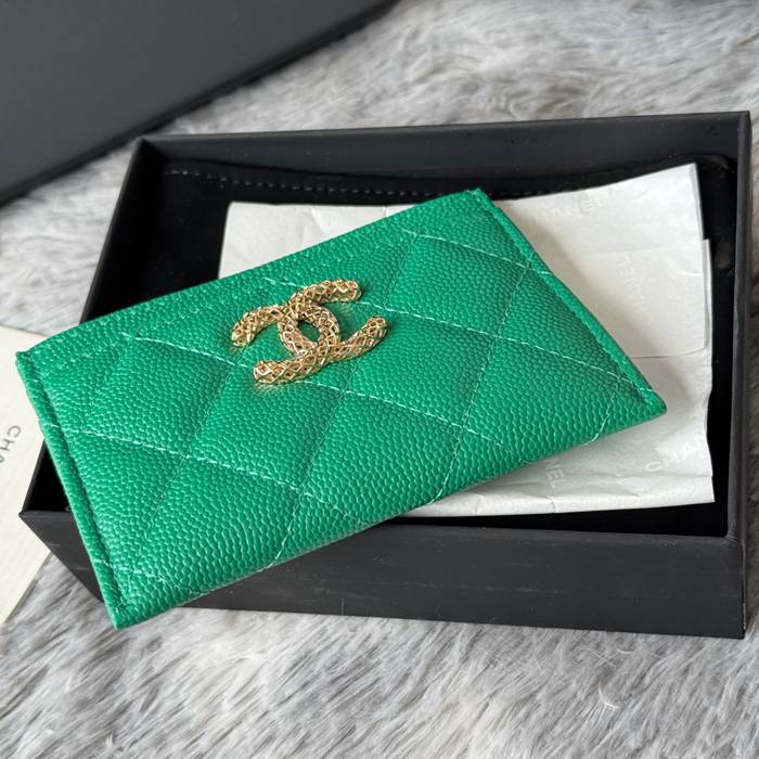 CHANEL カードケース カーフレザー レディース 10×19.5×2.5cm