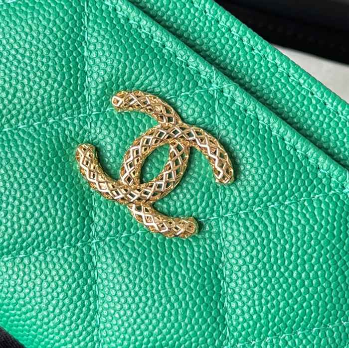CHANEL カードケース カーフレザー レディース 10×19.5×2.5cm