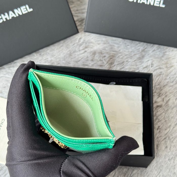 CHANEL カードケース カーフレザー レディース 10×19.5×2.5cm