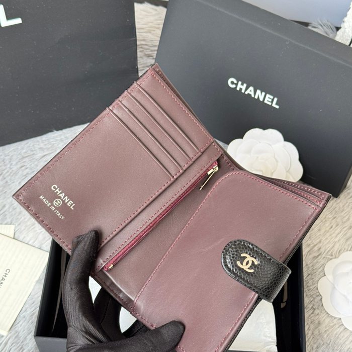 CHANEL パスポートケース カーフレザー ユニセックス 15×10×3cm
