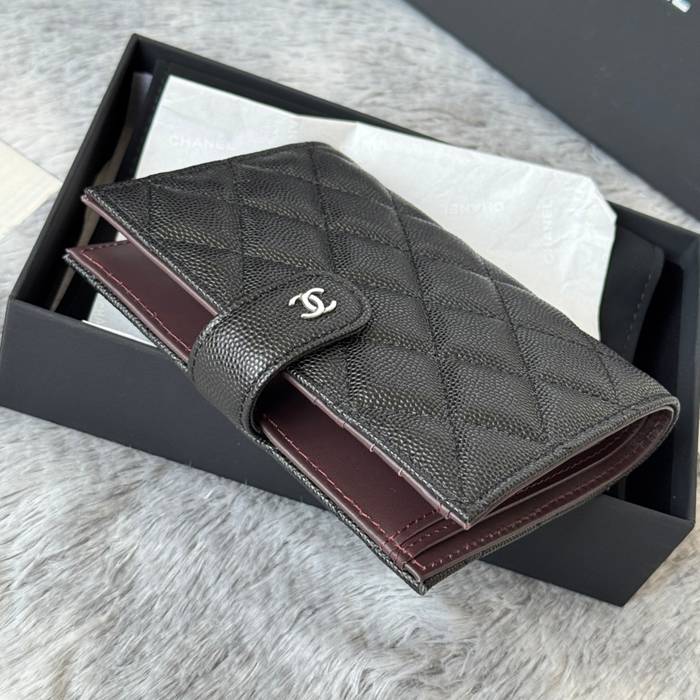 CHANEL パスポートケース カーフレザー ユニセックス 15×10×3cm