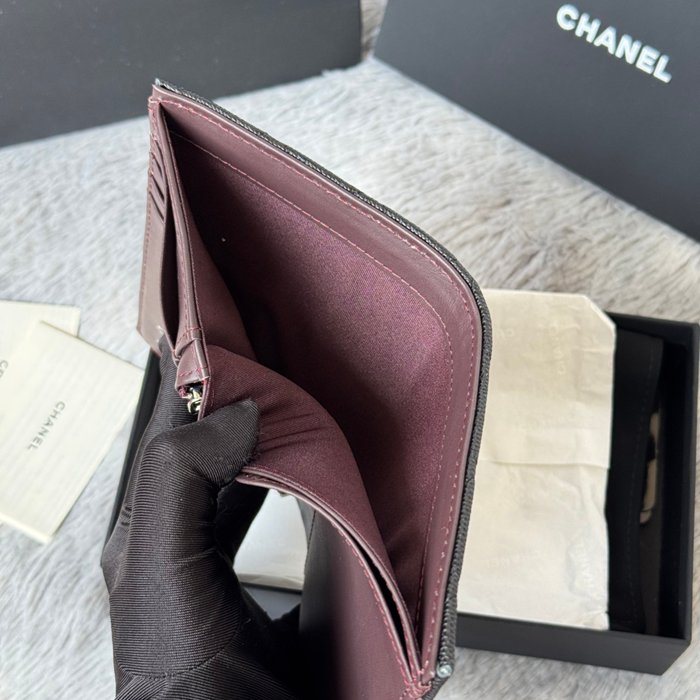 CHANEL パスポートケース カーフレザー ユニセックス 15×10×3cm