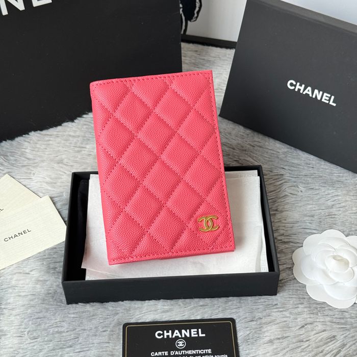CHANEL パスポートケース カーフレザー ユニセックス 14.5×10.5×2cm
