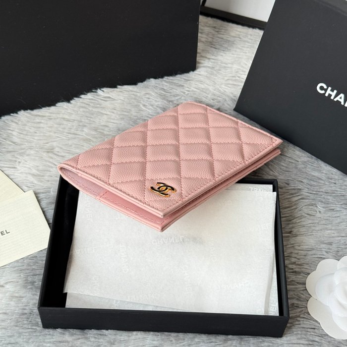 CHANEL パスポートケース カーフレザー ユニセックス 14.5×10.5×2cm