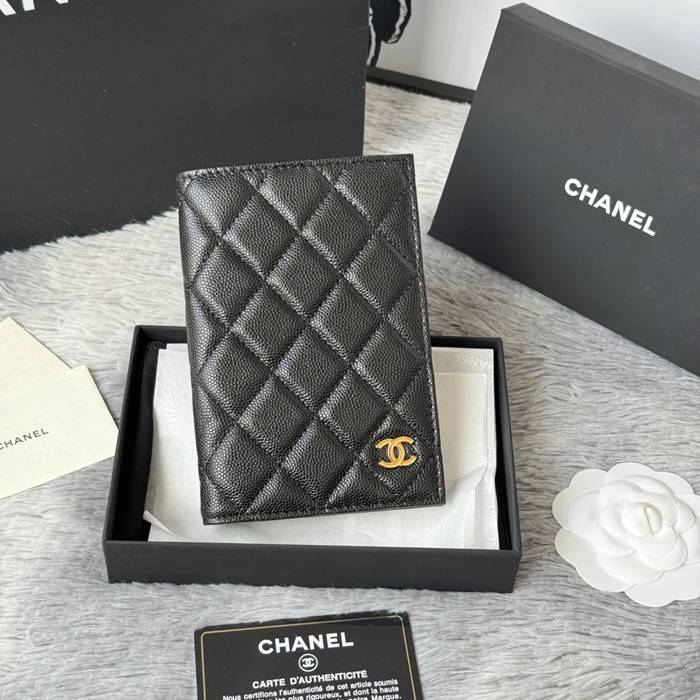 CHANEL パスポートケース カーフレザー ユニセックス 14.5×10.5×2cm