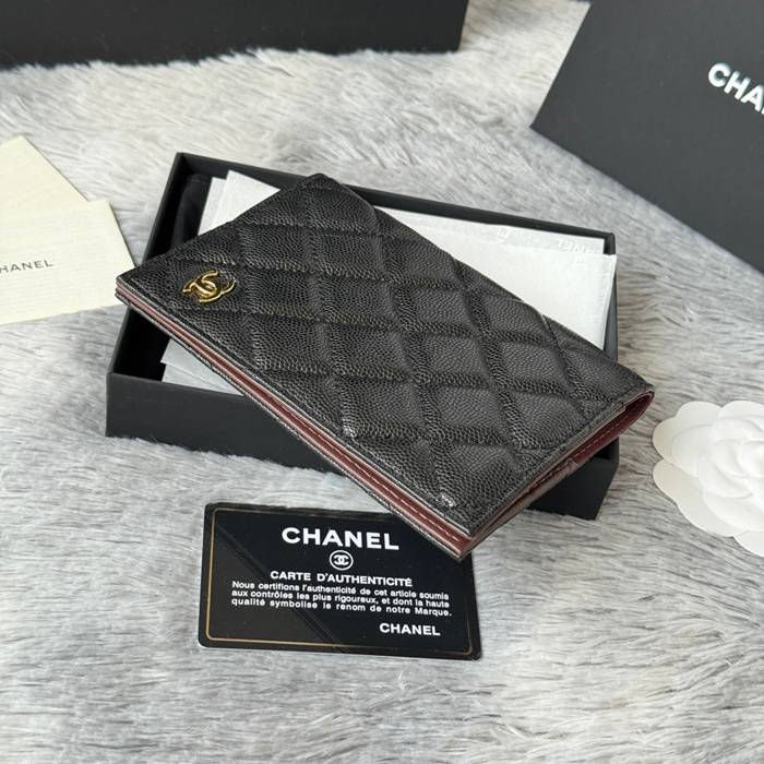 CHANEL パスポートケース カーフレザー ユニセックス 14.5×10.5×2cm