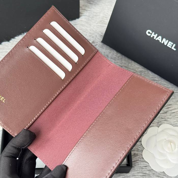 CHANEL パスポートケース カーフレザー ユニセックス 14.5×10.5×2cm