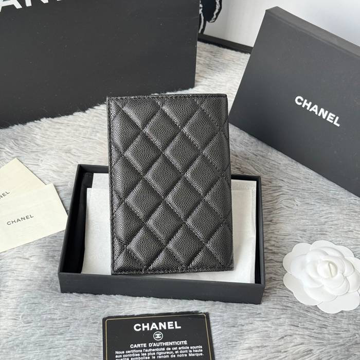 CHANEL パスポートケース カーフレザー ユニセックス 14.5×10.5×2cm