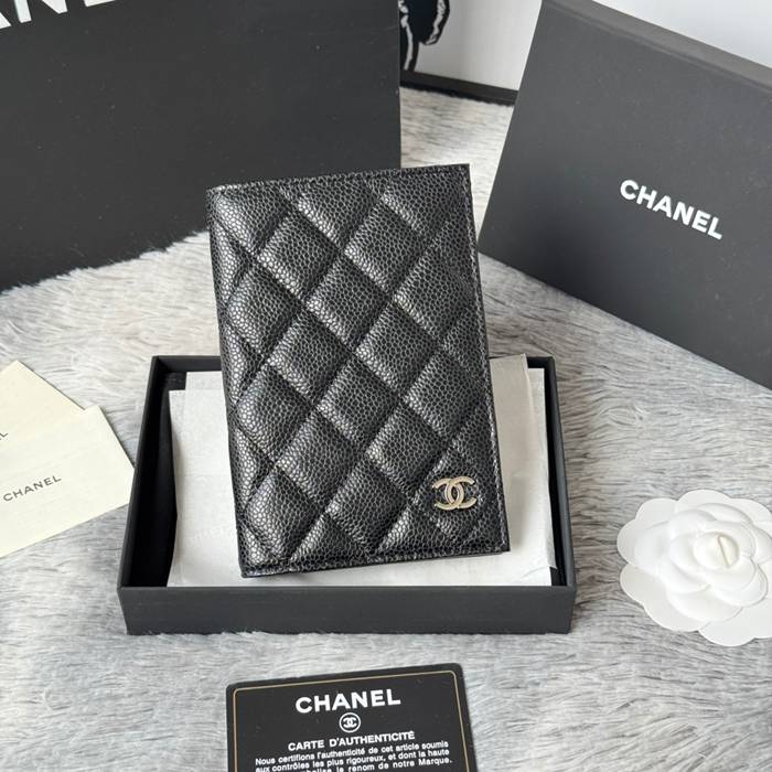CHANEL パスポートケース カーフレザー ユニセックス 14.5×10.5×2cm