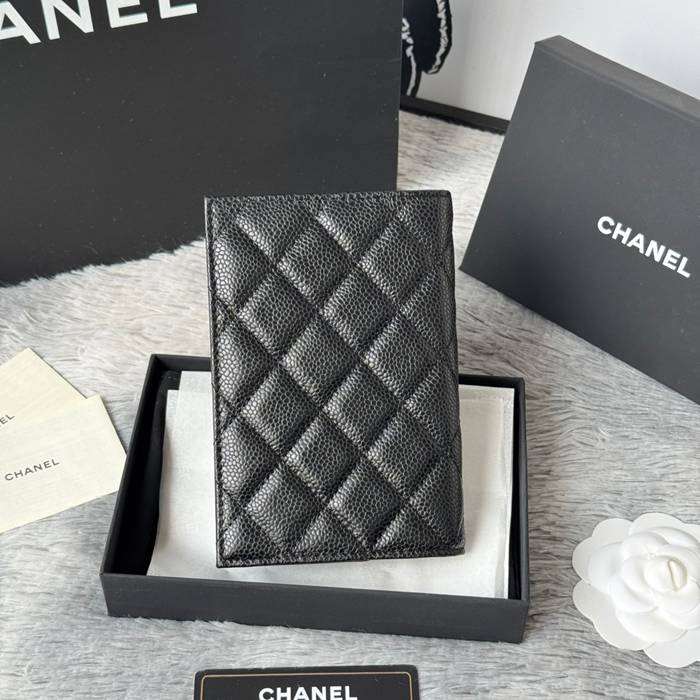 CHANEL パスポートケース カーフレザー ユニセックス 14.5×10.5×2cm