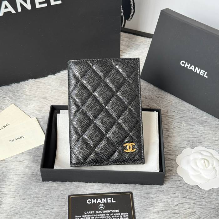 CHANEL パスポートケース カーフレザー ユニセックス 14.5×10.5×2cm