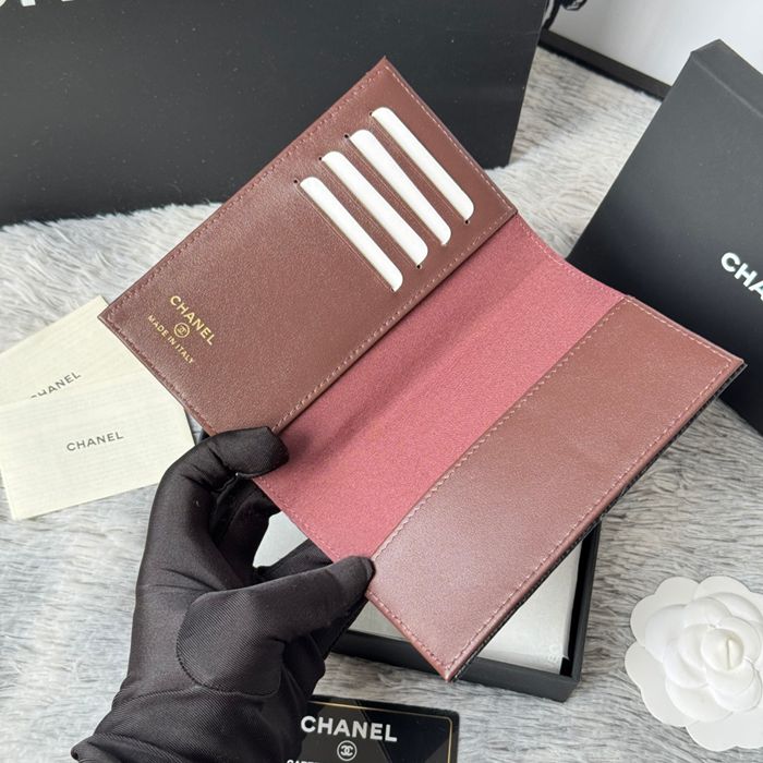 CHANEL パスポートケース カーフレザー ユニセックス 14.5×10.5×2cm