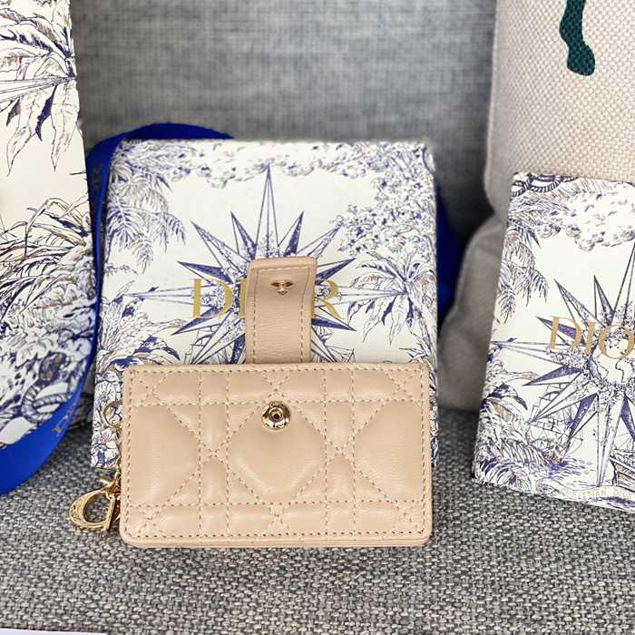 DIOR レディディオール 5スロットカードケース ラムスキン レディース 10.4×7×2cm