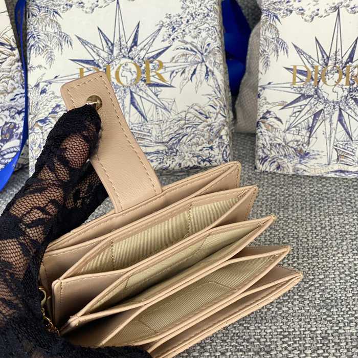 DIOR レディディオール 5スロットカードケース ラムスキン レディース 10.4×7×2cm