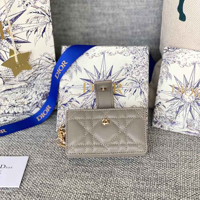 DIOR レディディオール 5スロットカードケース ラムスキン レディース 10.4×7×2cm