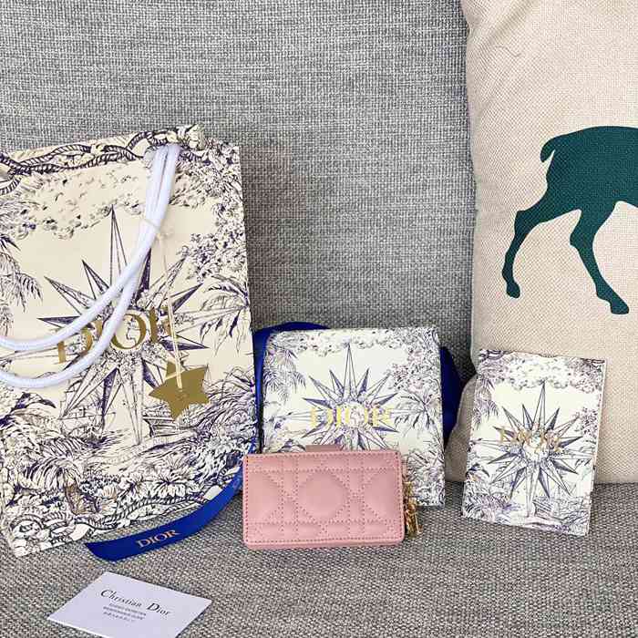 DIOR レディディオール 5スロットカードケース ラムスキン レディース 10.4×7×2cm