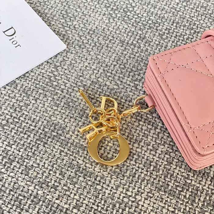 DIOR レディディオール 5スロットカードケース ラムスキン レディース 10.4×7×2cm