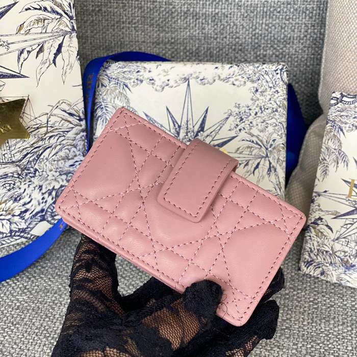 DIOR レディディオール 5スロットカードケース ラムスキン レディース 10.4×7×2cm