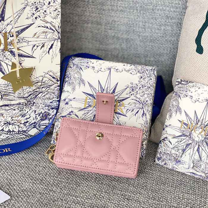 DIOR レディディオール 5スロットカードケース ラムスキン レディース 10.4×7×2cm
