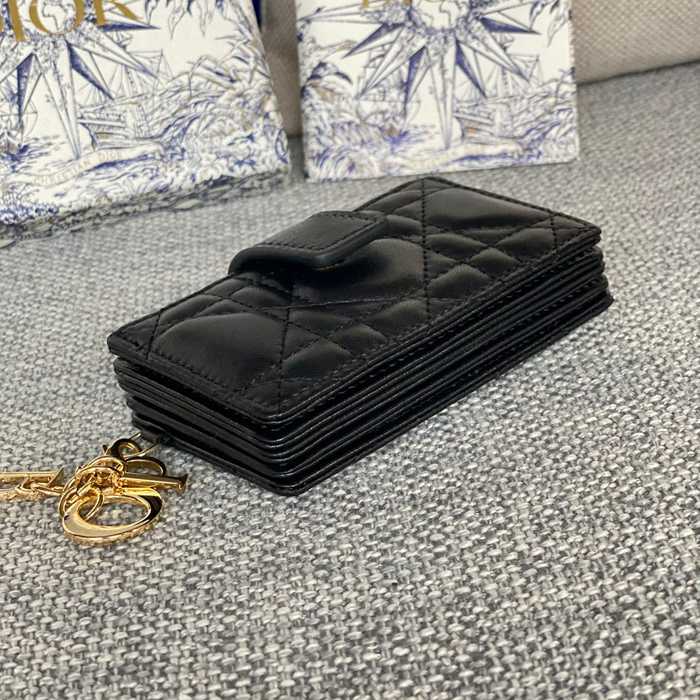 DIOR レディディオール 5スロットカードケース ラムスキン レディース 10.4×7×2cm