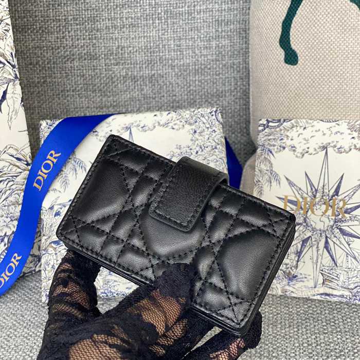 DIOR レディディオール 5スロットカードケース ラムスキン レディース 10.4×7×2cm
