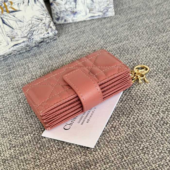 DIOR レディディオール 5スロットカードケース ラムスキン レディース 10.4×7×2cm
