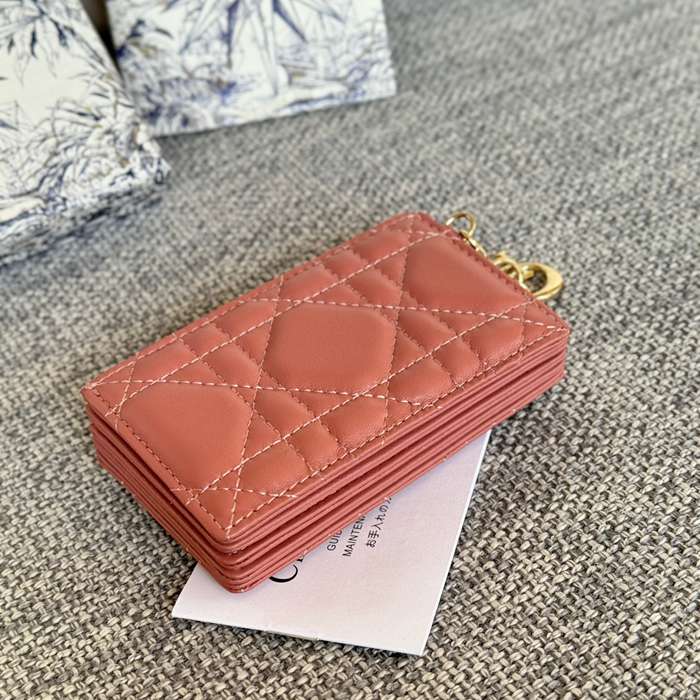 DIOR レディディオール 5スロットカードケース ラムスキン レディース 10.4×7×2cm