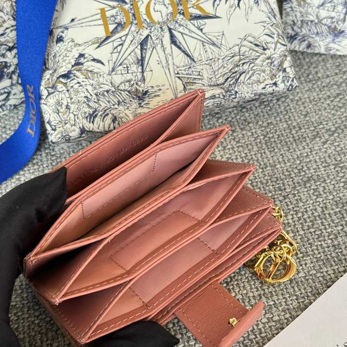 DIOR レディディオール 5スロットカードケース ラムスキン レディース 10.4×7×2cm