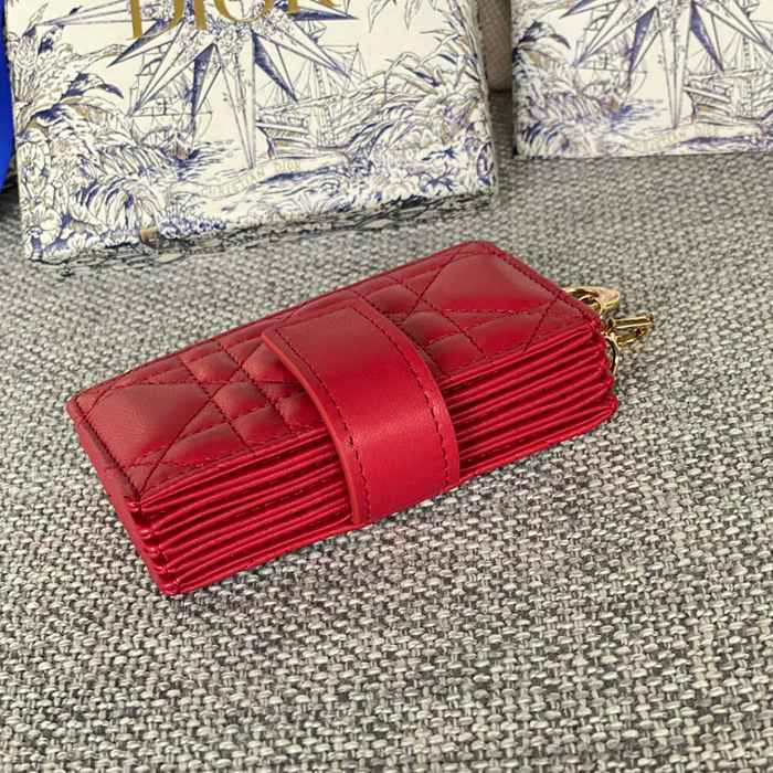 DIOR レディディオール 5スロットカードケース ラムスキン レディース 10.4×7×2cm