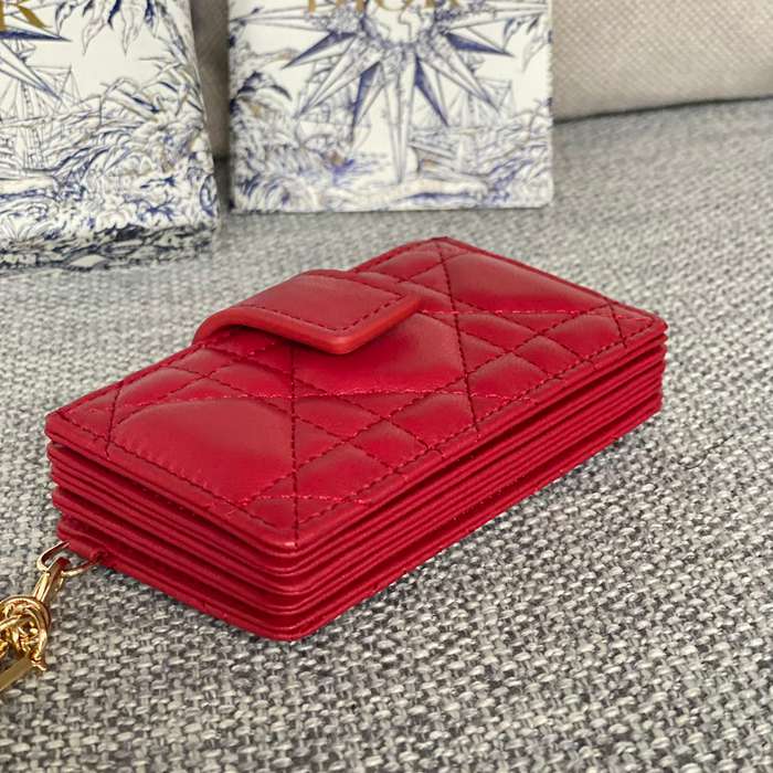 DIOR レディディオール 5スロットカードケース ラムスキン レディース 10.4×7×2cm