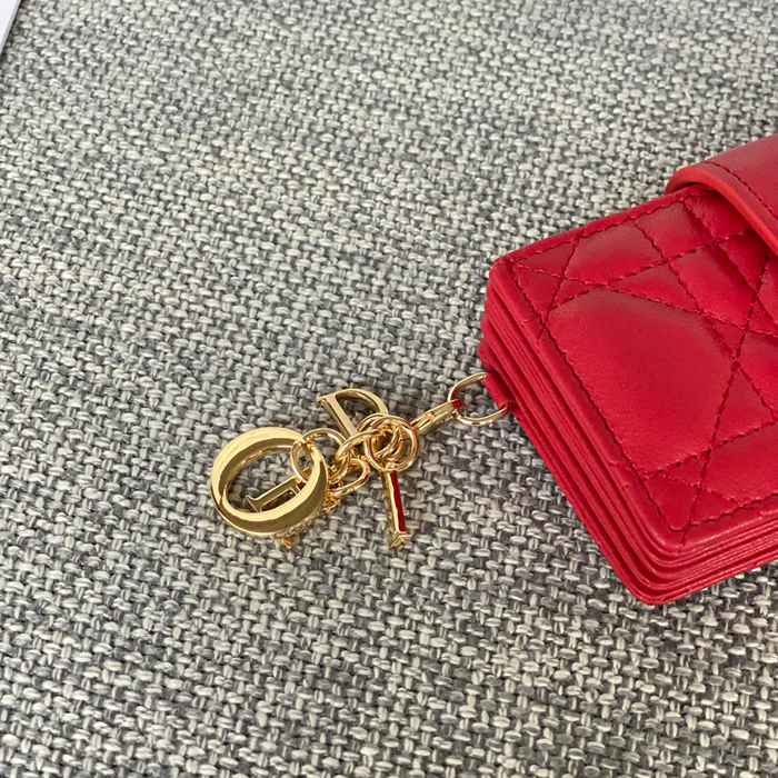 DIOR レディディオール 5スロットカードケース ラムスキン レディース 10.4×7×2cm