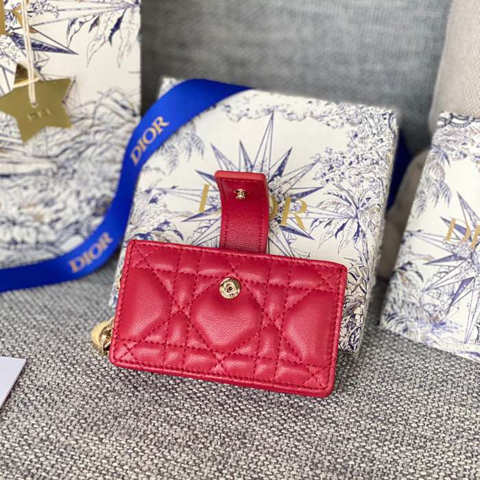 DIOR レディディオール 5スロットカードケース ラムスキン レディース 10.4×7×2cm